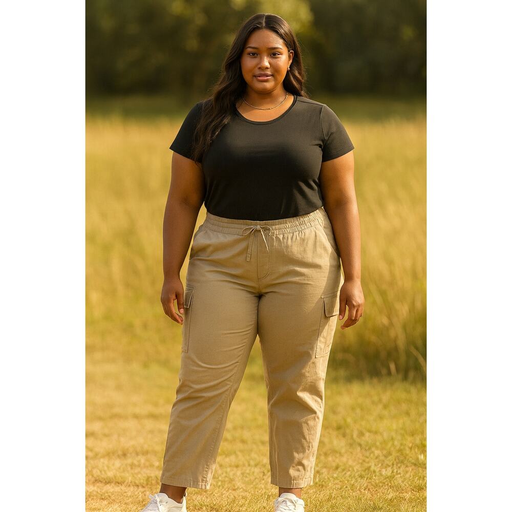 Polo Ralph Lauren Khaki Cargo Pants Women’s Size 20 Casual Outdoor - Picture 1 of 5